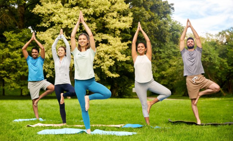 Outdoor exercise and yoga